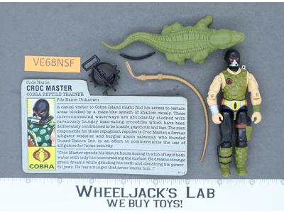 Croc Master V1 100% Complete G.I. Joe 1987 Hasbro Vintage Action Figure