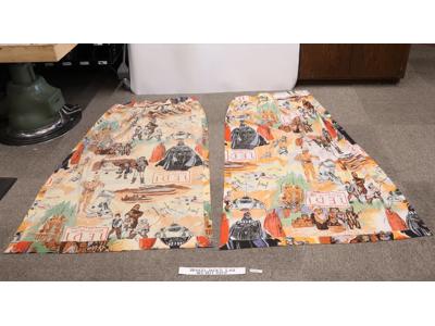 Set of 2 Star Wars Return of the Jedi Drapes / Curtains 96" x 44" Vintage