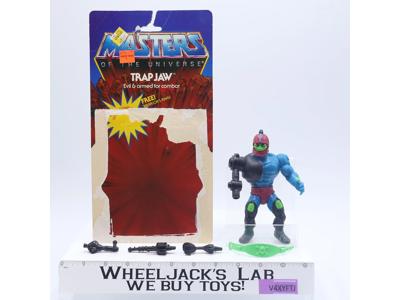 Trapjaw W/12 Cardback 100% Complete He-Man MOTU 1984 Vintage Action Figure