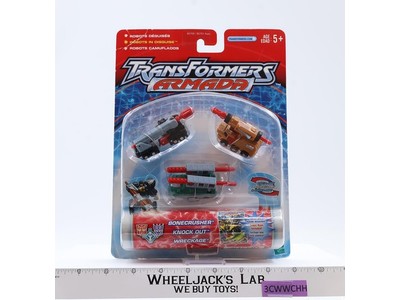 Bonecrusher Knock Out & Wreckage Transformers Armada 2002 Hasbro NEW SEALED