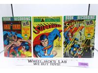 Lot of 3 Superman and Batman Comic Books & Recordings Vinyls Peter Pan 1975