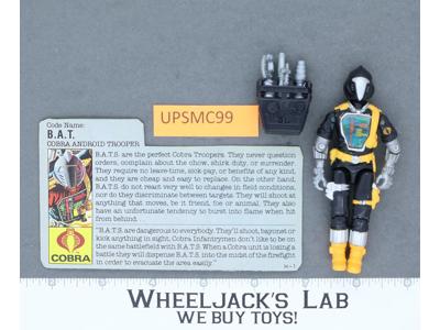 B.A.T.S. V1 100% Complete G.I. Joe 1986 Hasbro Vintage Action Figure