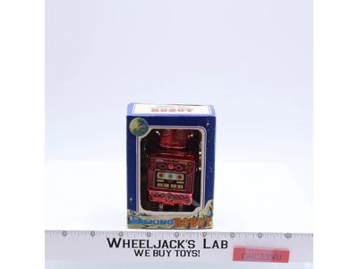 Walking Robot #2003 RED W/Box Made in Hong Kong 4" Wind-Up Toy Clockwork Vintage