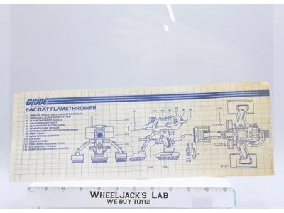 PAC/RAT Flamethrower 1983 ORIGINAL Instructions Blueprints G.I. Joe Vehicle