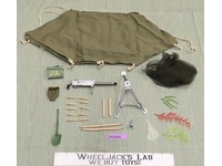 Bivouac Deluxe Pup Tent Equipment Set G.I. Joe Hasbro 1964 Vintage 12" Accessory