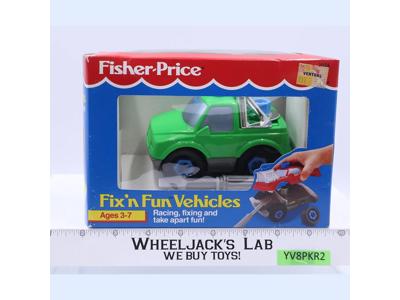 #2074 Fix'n Fun Vehicles Green Truck 1992 Fisher Price NEW MIB