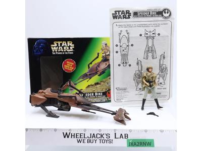 Speeder Bike W/ Princes Leia 100% Complete Star Wars POTF 1997 Kenner Vehicle