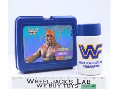 Hulk Hogan Plastic Blue Lunch Box WWF Superstars 1989 Titan Sports