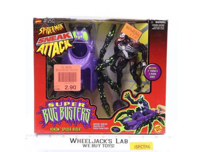Spider-Man Sneak Attack Super Bug Busters Venom Spider Rider 1998 ToyBiz SEALED