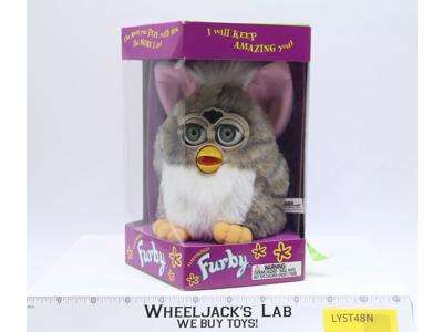 Gray & White Striped Furby Blue/Green Eyes 1998 Tiger Hasbro NEW SEALED