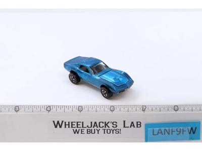 Custom Corvette Light Blue 1968 Redline Hot Wheels Mattel Vintage RL USA