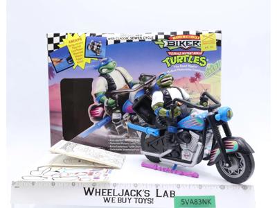 Cruisin' Leo W/Classic Sewer Cycle Complete TMNT Bodacious Bikers 1994 Playmates