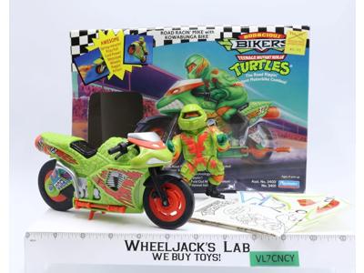 Road Racin' Mike W/Kowabunga Bike 100% Complete TMNT Bikers 1994 Playmates