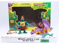 Cave Turtle Mike W/ Silly Stegosaurus 100% Complete TMNT 1992 Playmates Figure