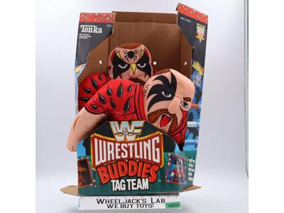 Hawk & Animal Tag Team Wrestling Buddies WWF WWE Wrestling 1990 Tonka 22" Plush