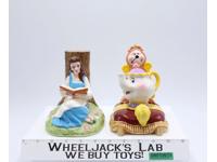 Belle & Mrs. Potts Cogsworth Book Ends Beauty and the Beast Disney NEW