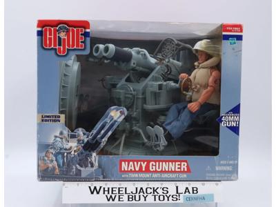 Navy Gunner W/ Anti-Aircraft Gun GI Joe 2000 Hasbro Action Figure NEW SEALED