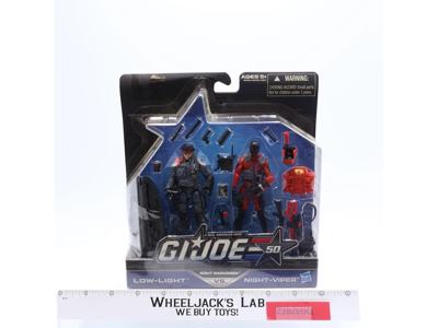 Low-Light Vs. Night-Viper GI Joe 50th Anniversary 2014 Hasbro 2-Pk. NEW SEALED
