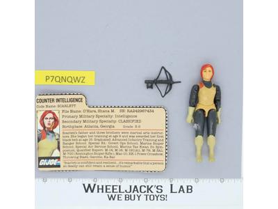 Scarlett V1.5 Swivel Arms 100% Complete G.I. Joe 1983 Hasbro Vintage Figure