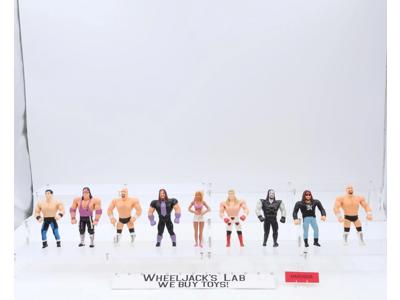 Lot of 9 Bend-Ems WWE WWF Wrestling 1998 Just Toys Action Figures