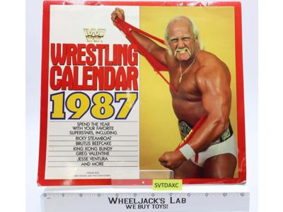Wrestling Calendar 1987 WWF Mr. Wonderful The Hammer Hulk Hogan etc. Vintage