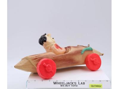 Irwin Fred Flintstone's Logmobile Hanna-Barbera Vintage 1962 17" Pull Toy