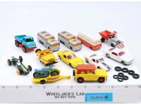 Lot of 12 Matchbox Cars Trailer w/ Cycle Lesney Vintage England 1960s NICE!