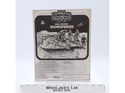 Rebel Armored Snowspeeder Instructions Manual ORIGINAL 1980 Star Wars Kenner