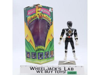Zach Black Ranger Complete Mighty Morphin Power Rangers 1993 Bandai 8" Figure