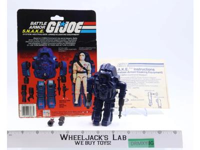 S.N.A.K.E. Armor Suit Blue 100% Complete W/ Stickers GI Joe 1985 Hasbro Vintage
