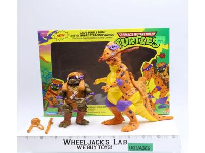 Cave Turtle Don W/ Trippy T-Rex 100% Complete TMNT 1992 Playmates Action Figure