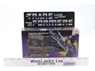Shrapnel 100% Complete W/BOX & INSERT MIB G1 Transformers 1985 UNUSED STICKERS