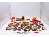 Lot of Plastic Farm Animals Horses Cowboys Indians Wagon Canoes Unbranded