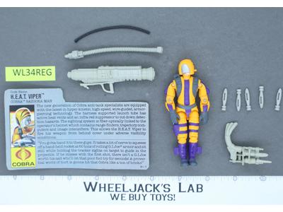 H.E.A.T. Viper V1 100% Complete G.I. Joe 1989 Hasbro Vintage Action Figure