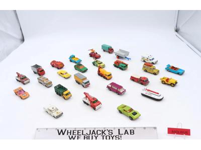 Lot of 26 Vintage Matchbox Assorted Cars Trucks Vehicles Lesney England 1960s