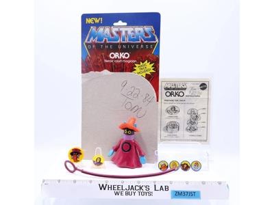 Orko W/12 CARDBACK & TRICK Complete He-Man Masters of the Universe Mattel 1983