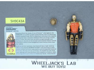 Overlord V1 100% Complete 1990 G.I. Joe Hasbro Vintage Action Figure