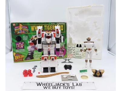 White Tigerzord + White Ranger COMPLETE Power Rangers 1994 Bandai NEW MIB Unused