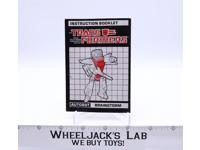 Brainstorm Action Figure Instruction Manual Booklet 1986 Hasbro G1 Transformers