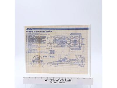 Cobra Water Moccasin 1984 ORIGINAL Instructions / Blueprints G.I. Joe Vehicle