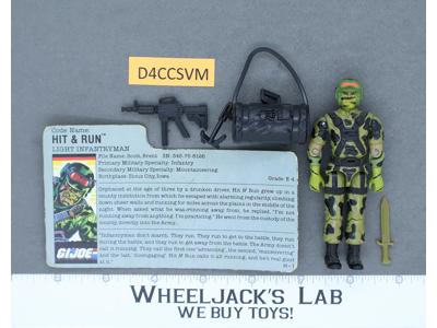 Hit & Run V1 100% Complete G.I. Joe 1988 Hasbro Vintage Action Figure