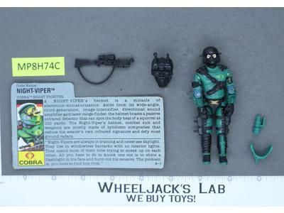 Night-Viper V1 100% Complete 1989 G.I. Joe Hasbro Vintage Action Figure