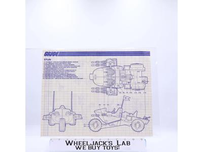 Cobra Stun 1986 ORIGINAL Instructions / Blueprints G.I. Joe Hasbro Action Figure