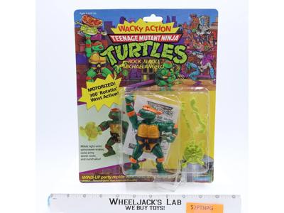 Rock N Roll Michaelangelo Wacky Action TMNT 1990 Playmates NEW MOSC SEALED