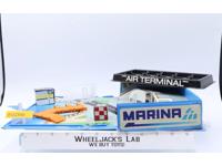 Blue Airport Marina Playset Complete Micro Machines 1988 Galoob Case