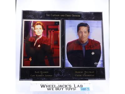 The Captain and the First Officer Star Trek Voyager Mulgrew AUTOGRAPHED Plaque