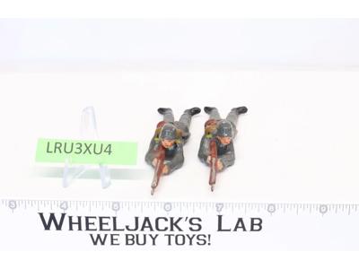 German Soldiers (2) Toy Figures 4.75" Military Miniatures Elastolin Composition