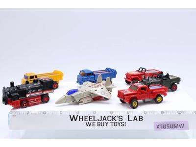 Lot of 7 Dynabot Pull-Back Cars MC Toys Vintage Robot Action Figures