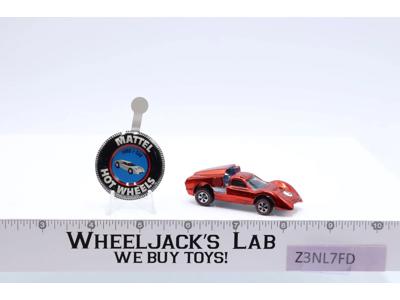 Ford J-Car Red 1967 1968 Mattel Hot Wheels Vintage Redline RL w/ Button