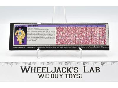 Drag Strip Action Figure Tech Spec 1986 Vintage Hasbro G1 Transformers